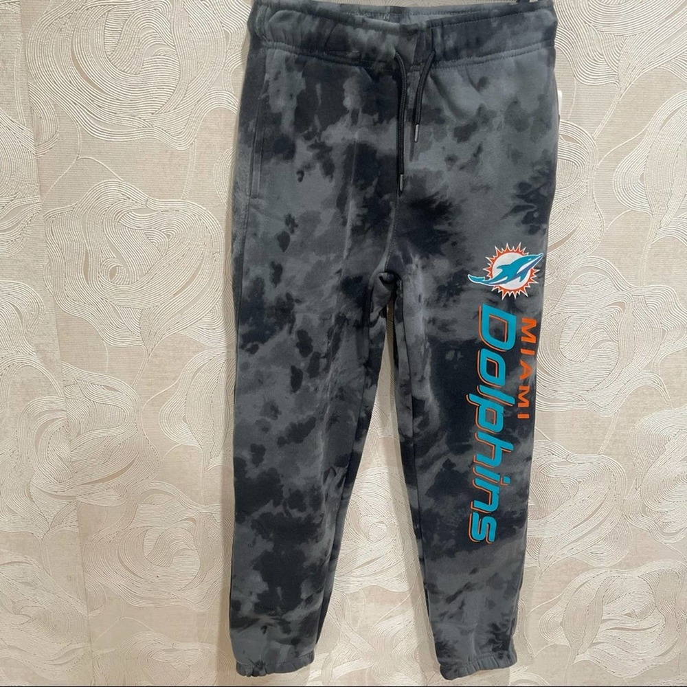 0352 NEW KIDS OFFICIAL NFL Miami Dolphins Tie Dye Sweatpants Joggers - Picture 3 of 10
